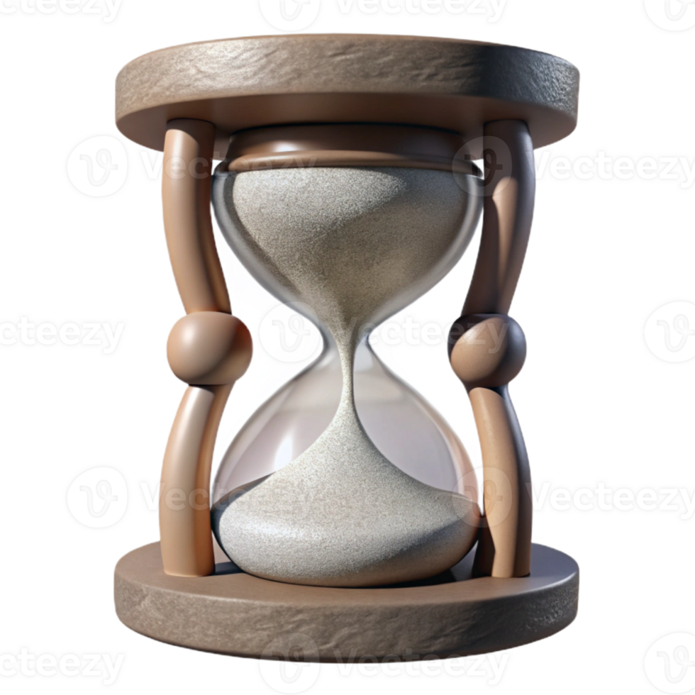 elegant artistic Hourglass Sand Texture Macro View Isolated genuine png