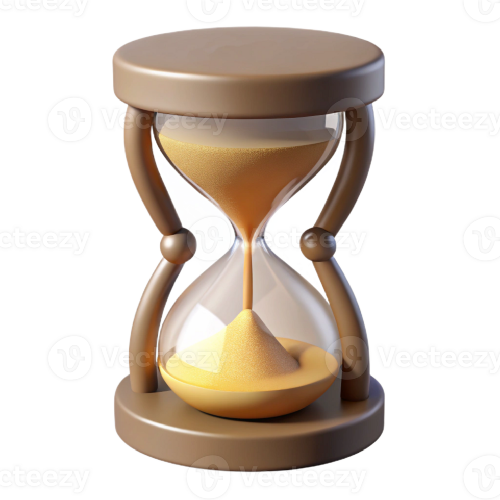 impressive minimalist Hourglass Tilted Sand Flowing Diagonally Cutout png
