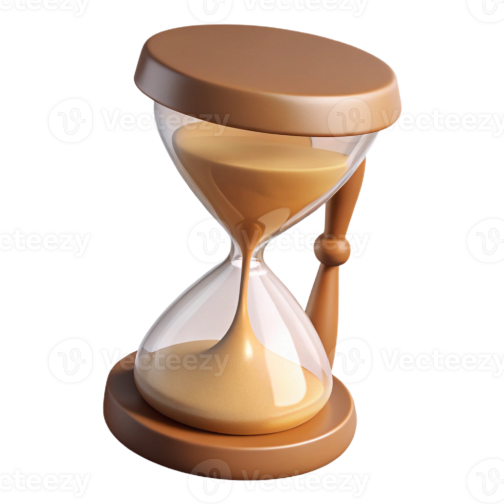 beautiful creative Hourglass Tilted Angle Sand Flowing Isolated original png