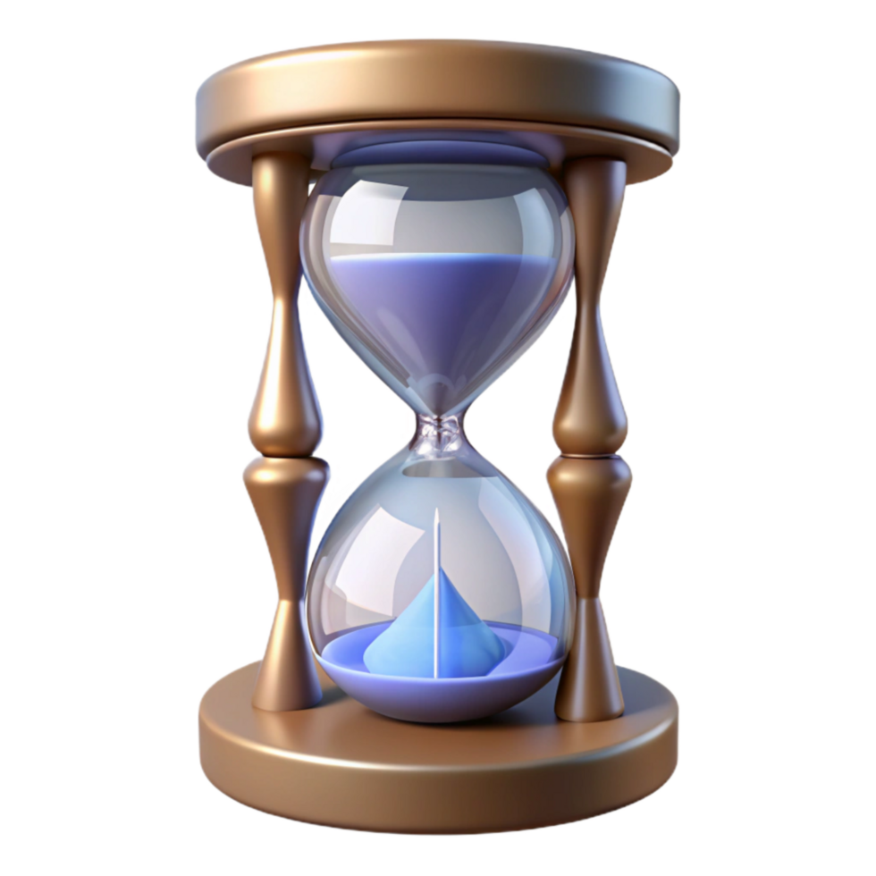magnificent rustic Hourglass with Diamond Sand Transparent Background professional png