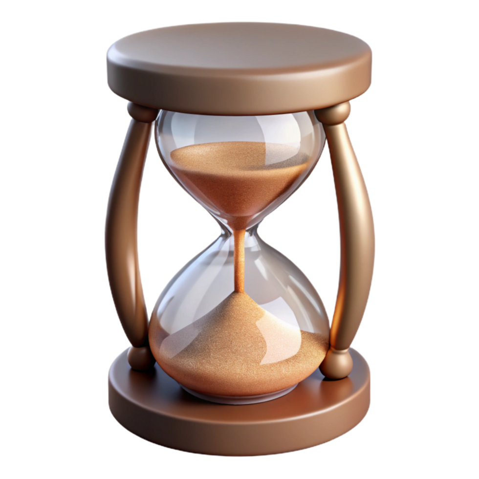impressive abstract Hourglass with Falling Sand Transparent Background genuine png