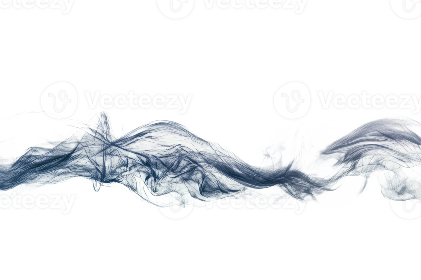 Blue smoke flows in wispy patterns png