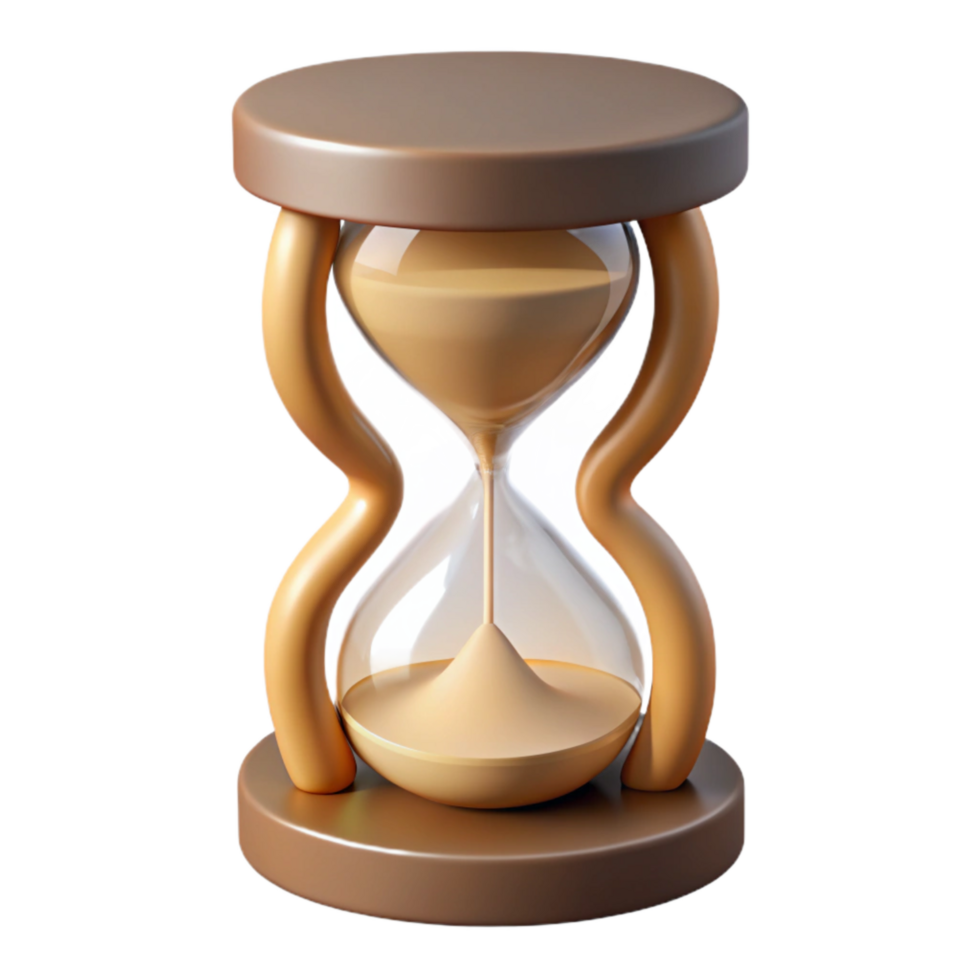 stunning traditional Hourglass with Reverse Flowing Sand Cutout high quality png