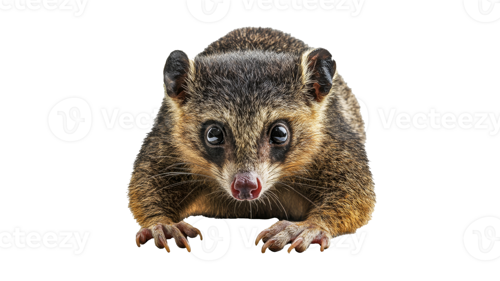 Cute marsupial with curious expression in close up png