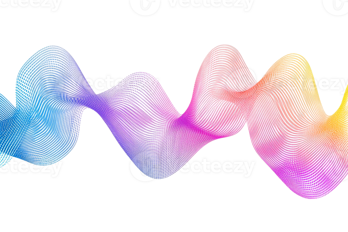 Colorful wave design representing sound or music png