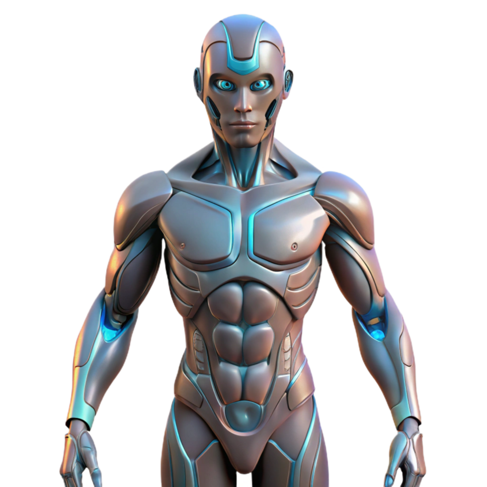 beautiful artistic Human Body with Nanotech Network Cutout Element high resolution png