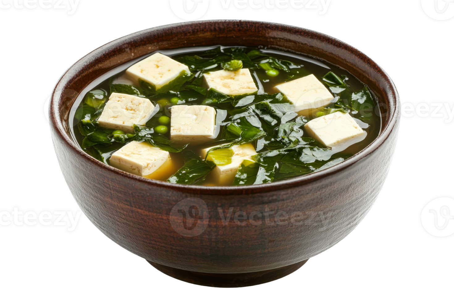 Healthy tofu seaweed soup png