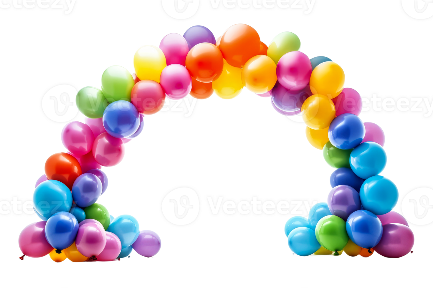 Colorful balloon arch for festive celebrations png