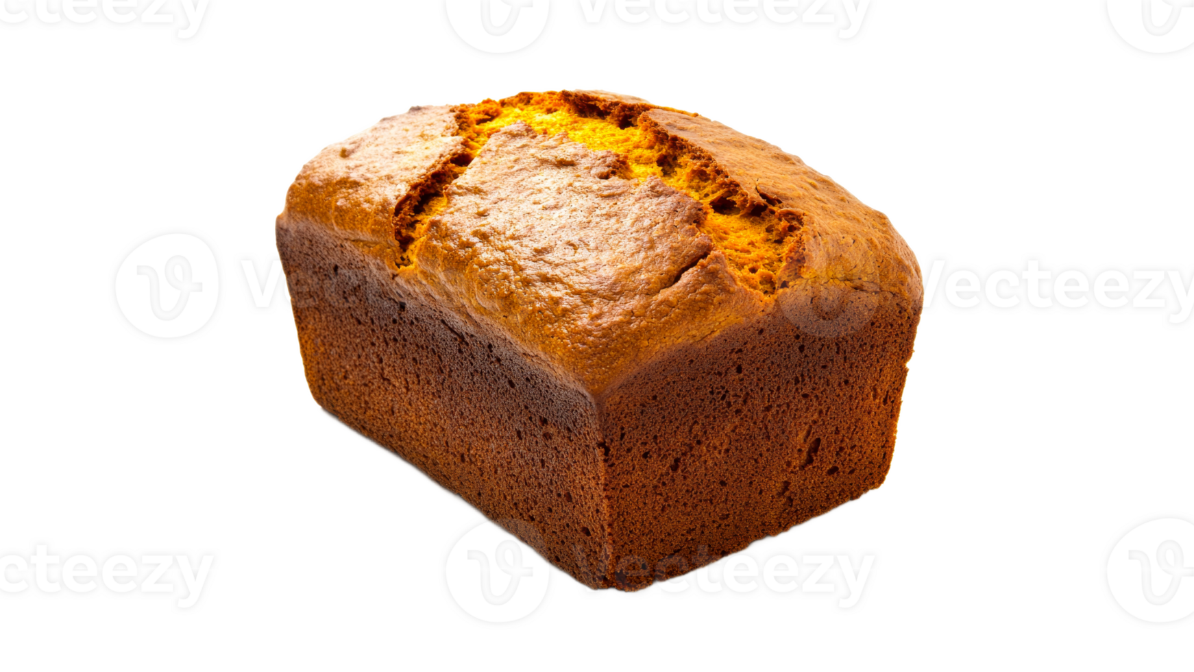 Delicious homemade bread loaf on white background png