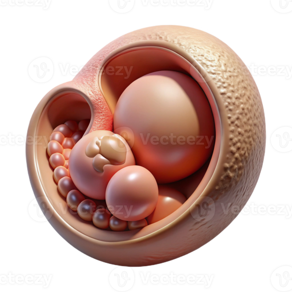 impressive rustic Human Embryo Development Stages Illustration Isolated detailed png