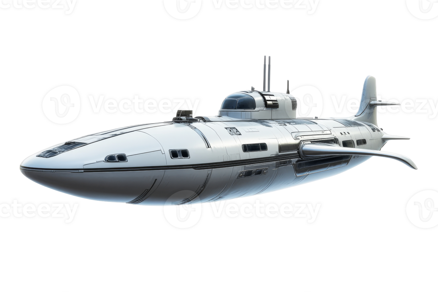 Advanced submarine exploring ocean depths png