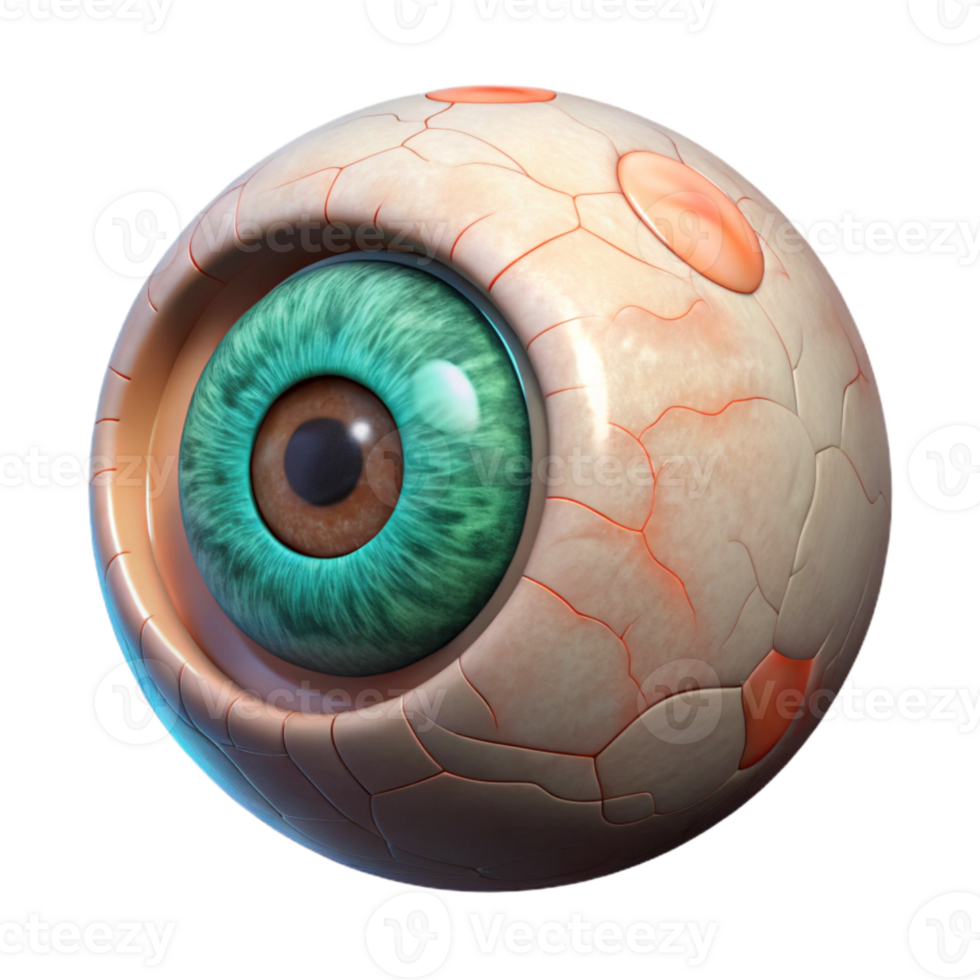 dramatic vintage Human Eye with Nanotech Enhancement Isolated high quality png