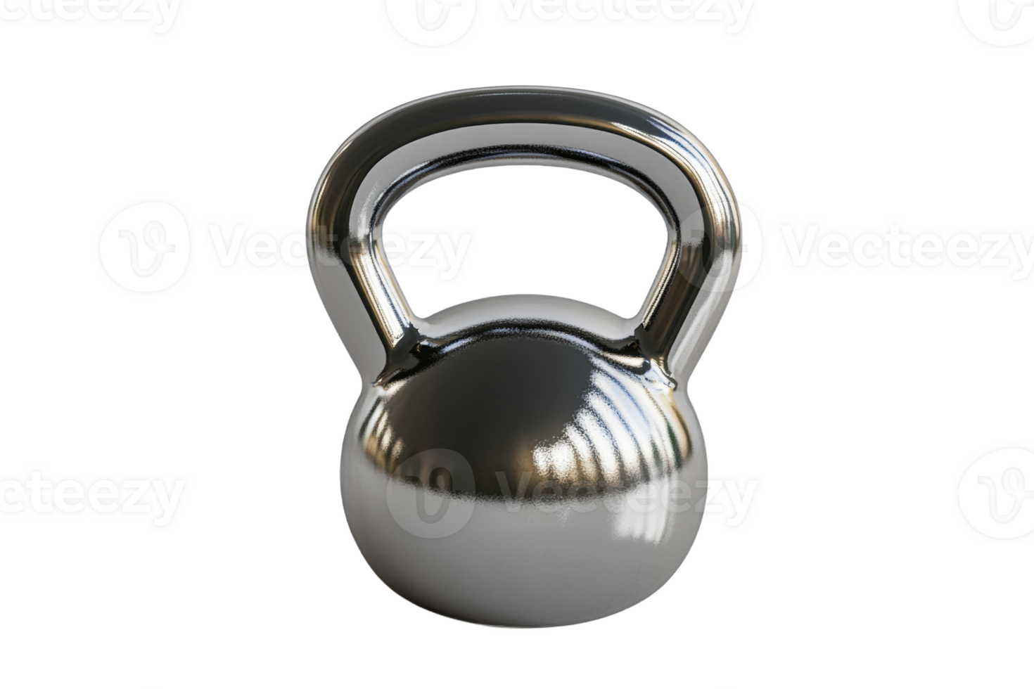 Shiny kettlebell resting on a flat surface png