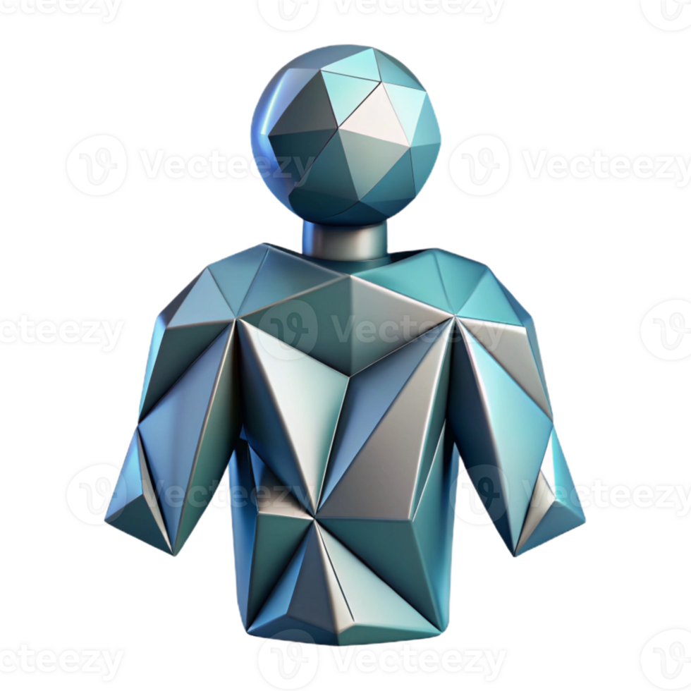 stunning traditional Human Form Abstracted in Geometric Shapes Isolated Element professional png