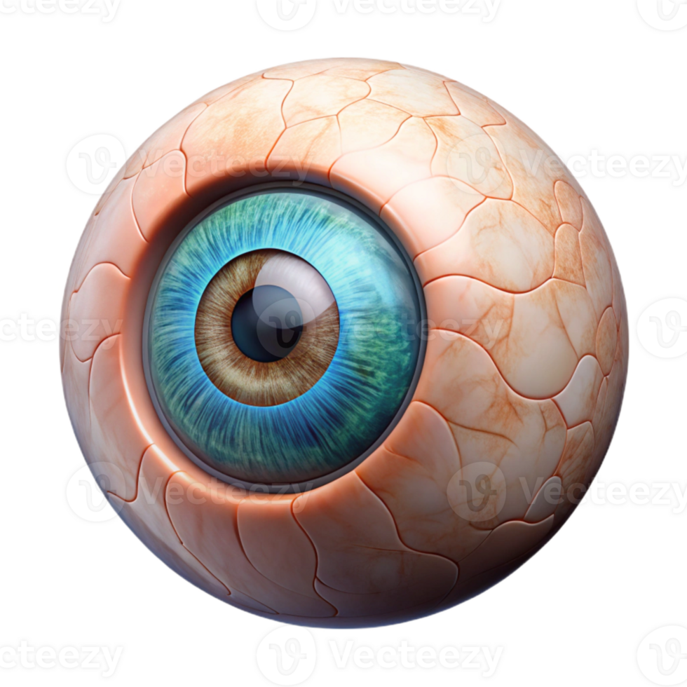 beautiful abstract Human Eye with Nanotech Enhancement Isolated genuine png