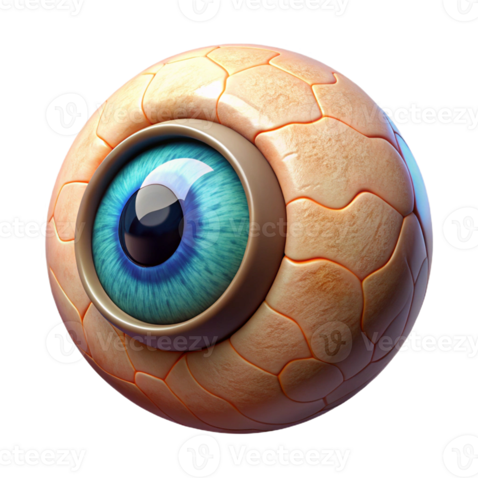 impressive abstract Human Eye with Nanotech Enhancement Isolated high resolution png