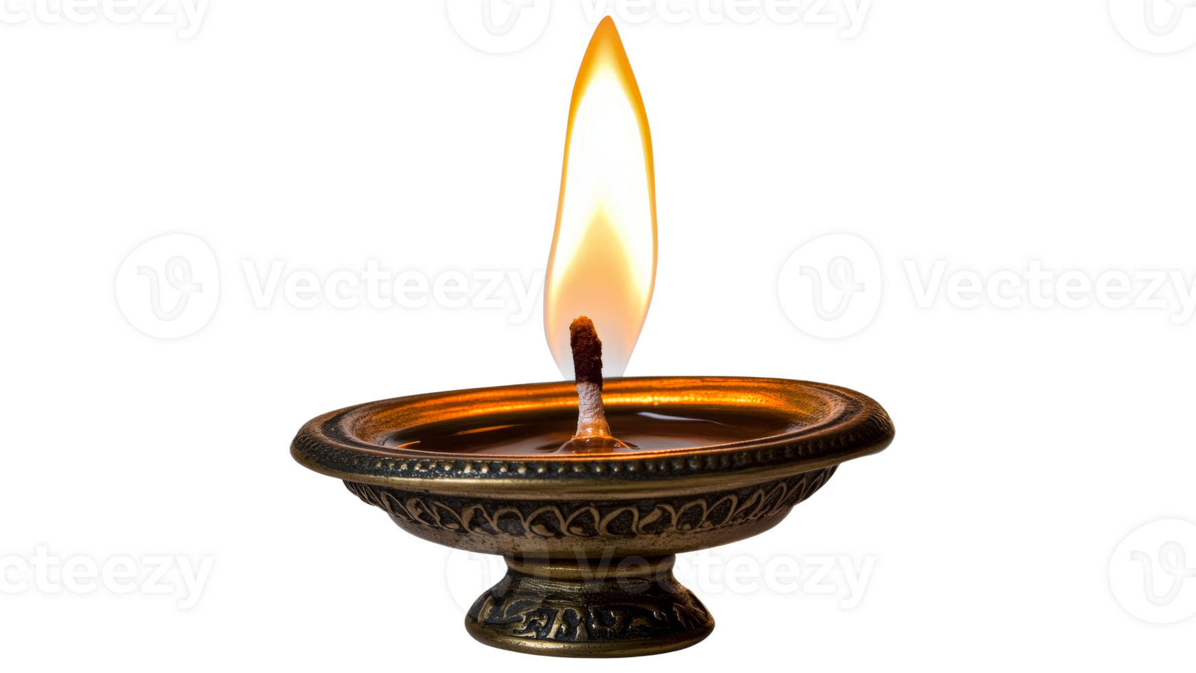 Elegant oil lamp shines brightly in dark png