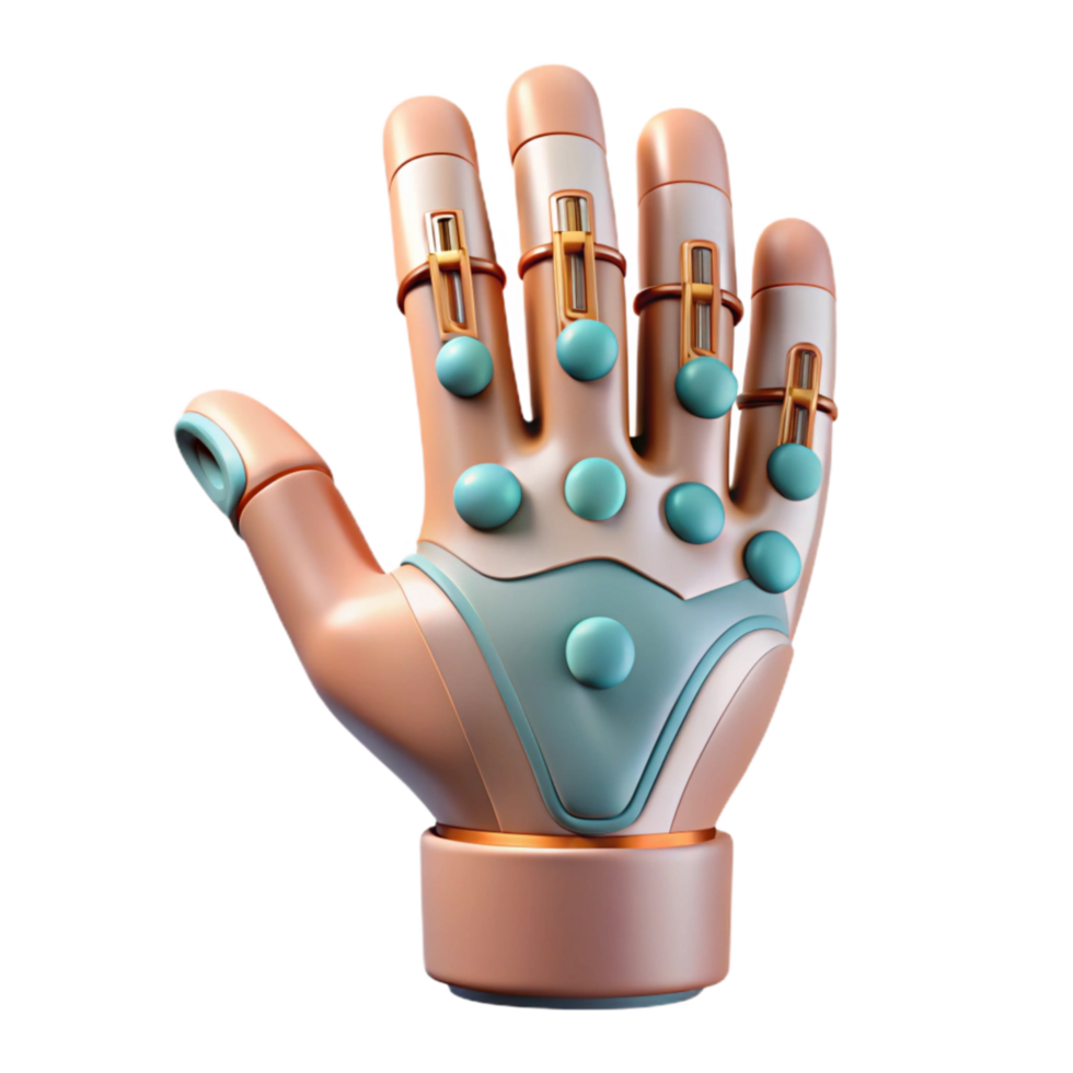magnificent artistic Human Hand with Nanotech Prosthetic Cutout Element genuine png