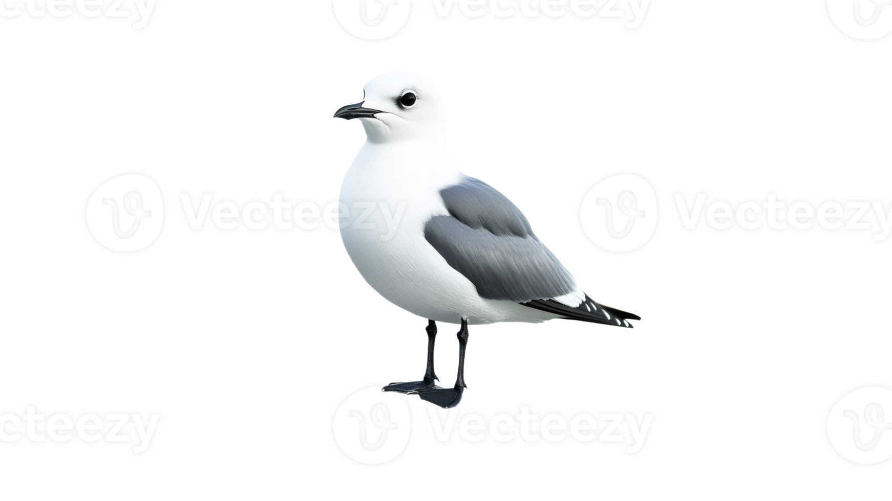 Seagull standing on white background in daylight png