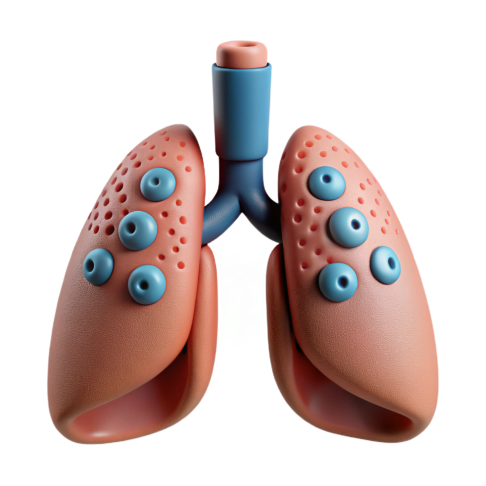 extraordinary creative Human Lung with Nanobot Treatment Transparent high resolution png