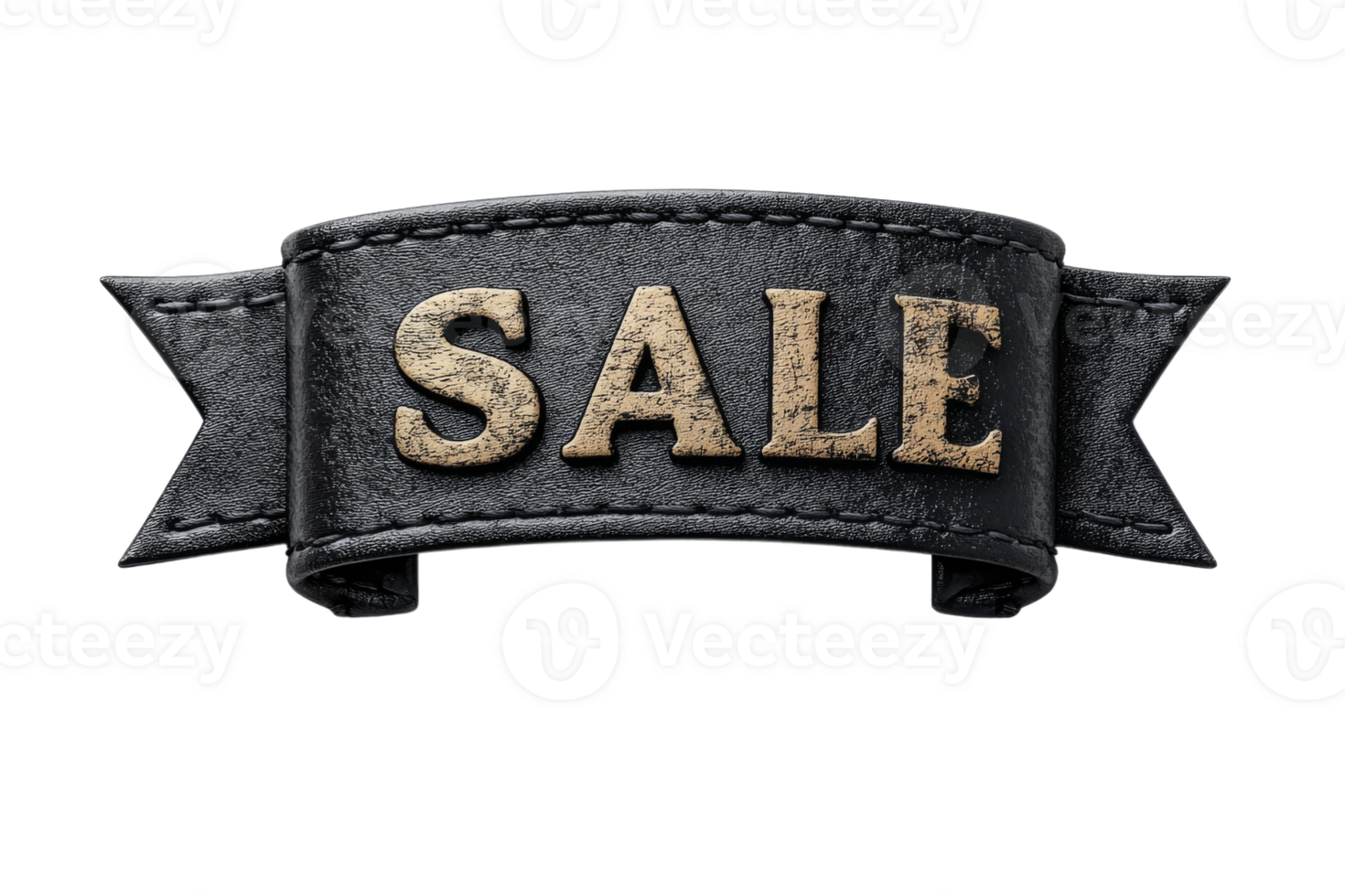 Leather sale banner with bold lettering displayed png