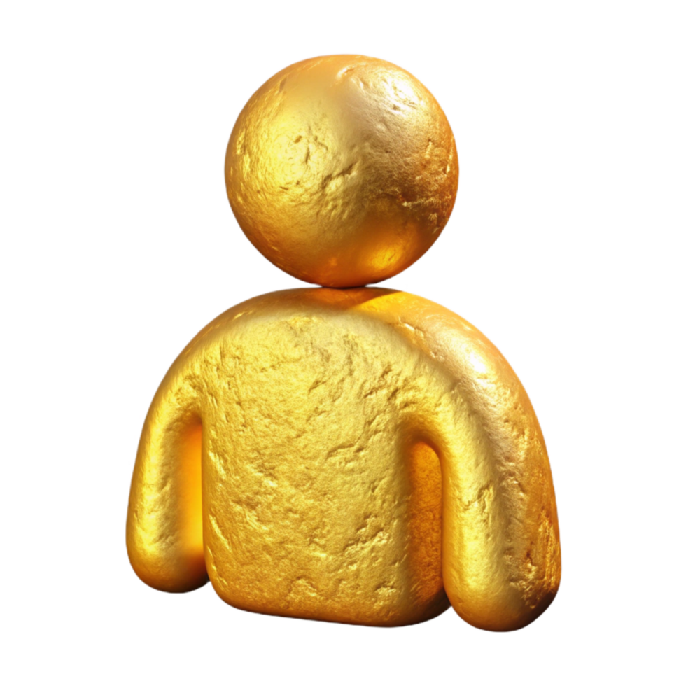 extraordinary abstract Human Potential Development Icon Gold Isolated high resolution png