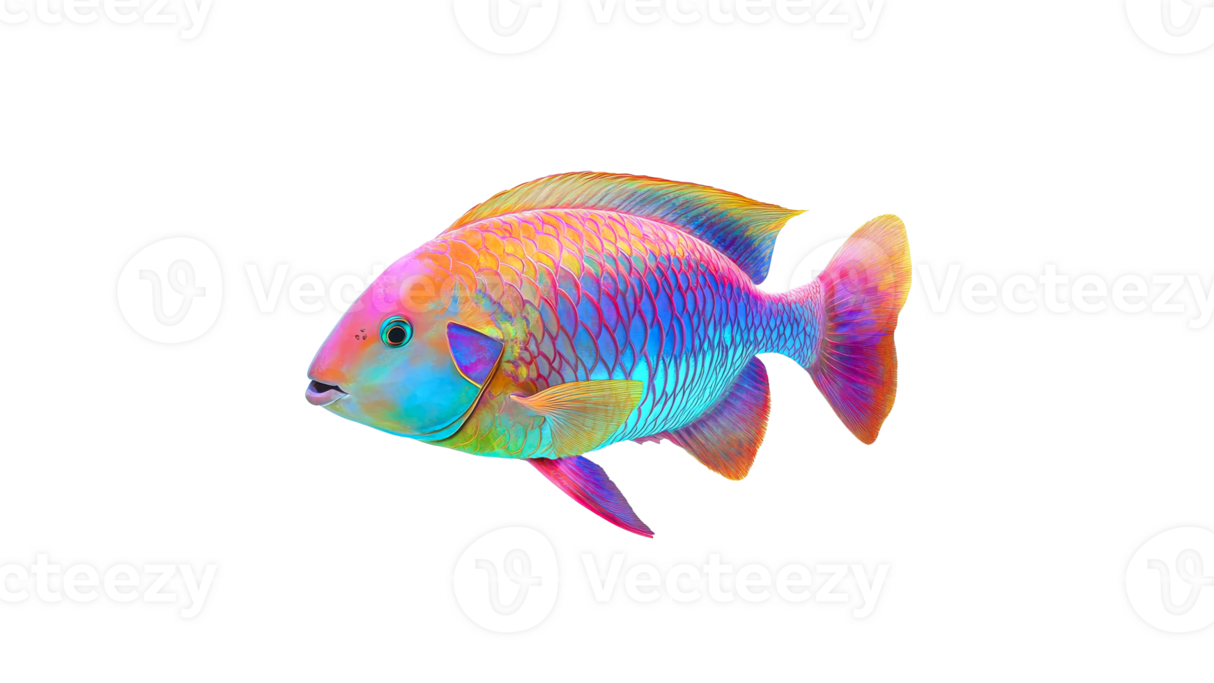 Colorful fish swimming in vibrant ocean waters png