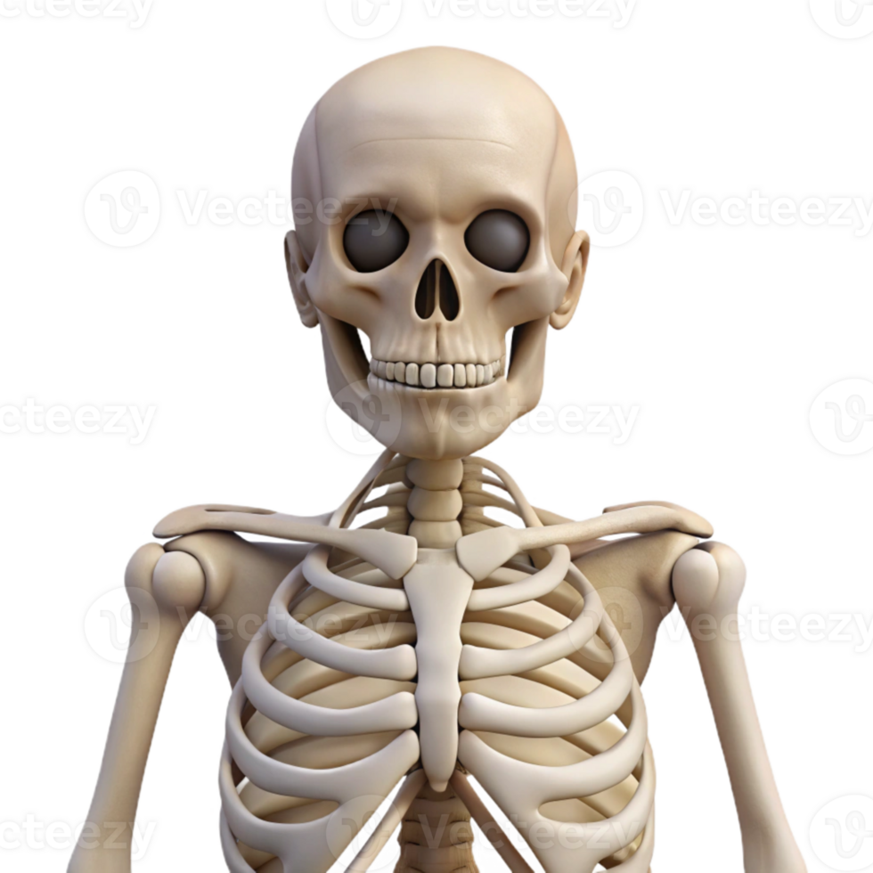 stunning modern Human Skeleton Front View Isolated Element high resolution png