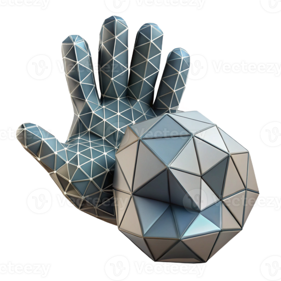 dramatic creative Human Touch in Geometric Forms Cutout premium png