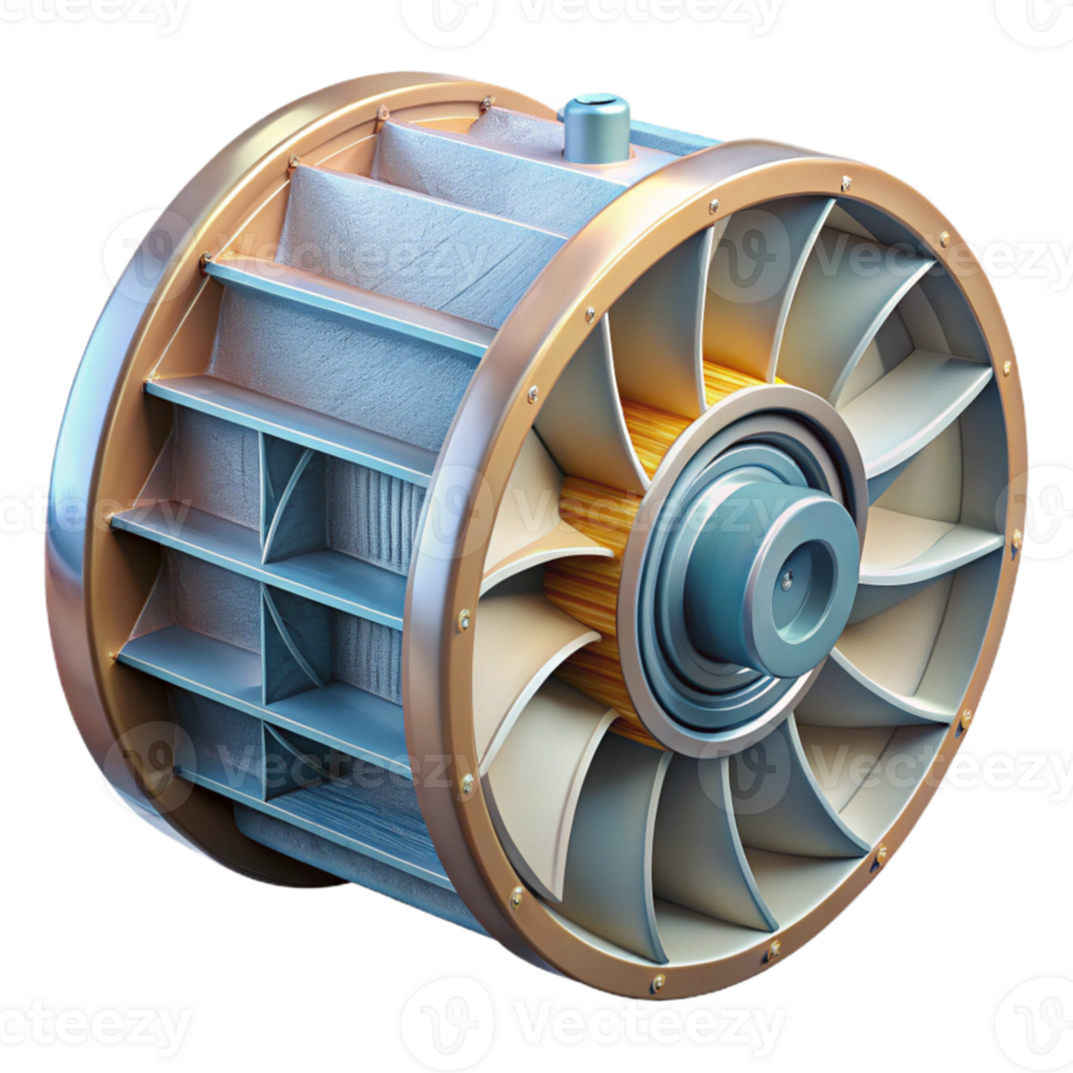 extraordinary artistic Hydroelectric Turbine Cross Section Transparent authentic png