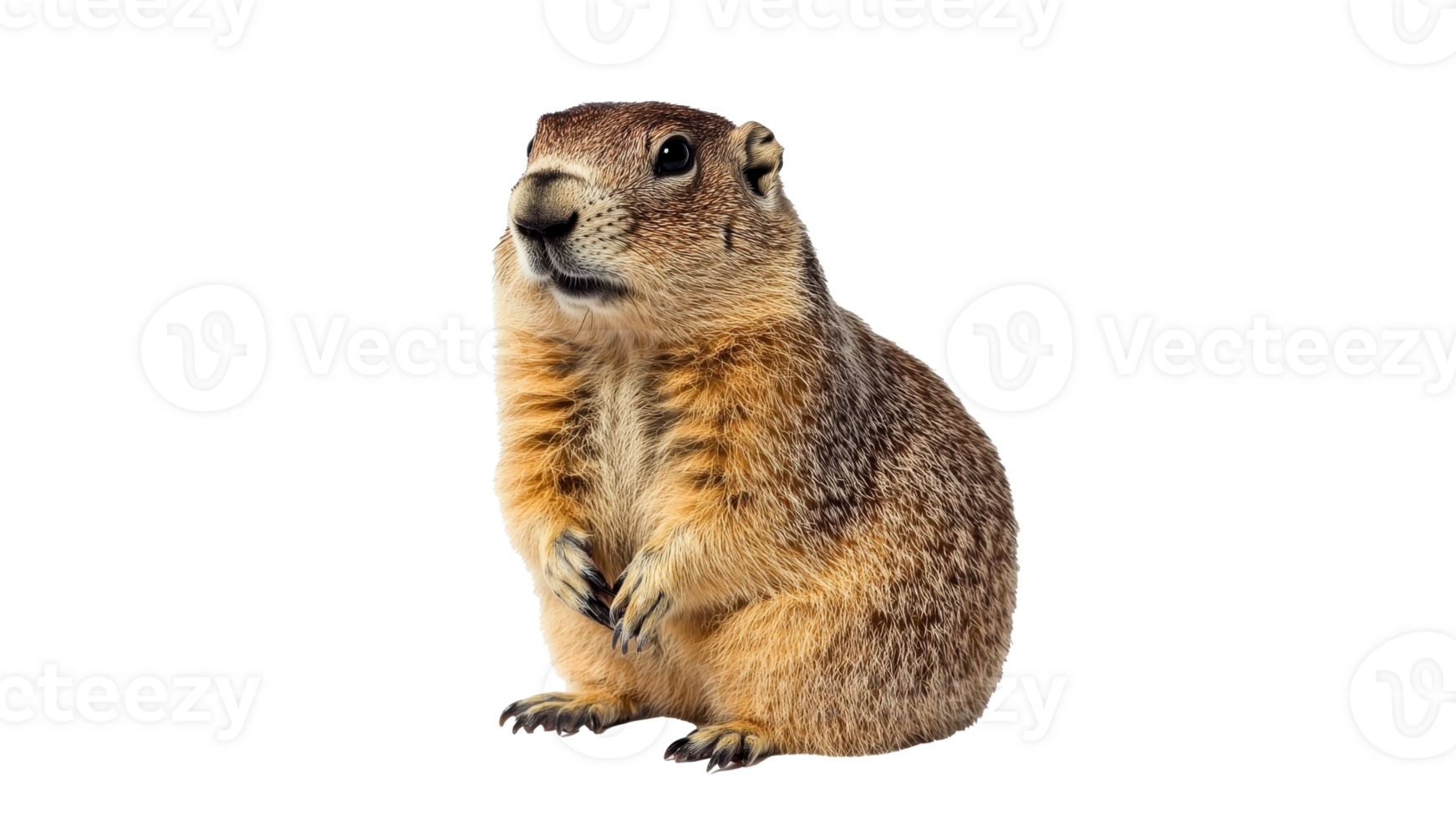 Squirrel sits calmly with curious expression png