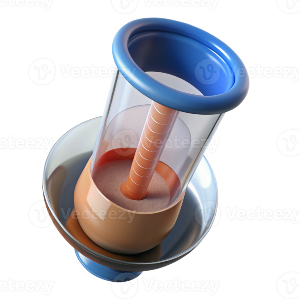 vibrant modern Hydrometer in Beaker Transparent Background premium png