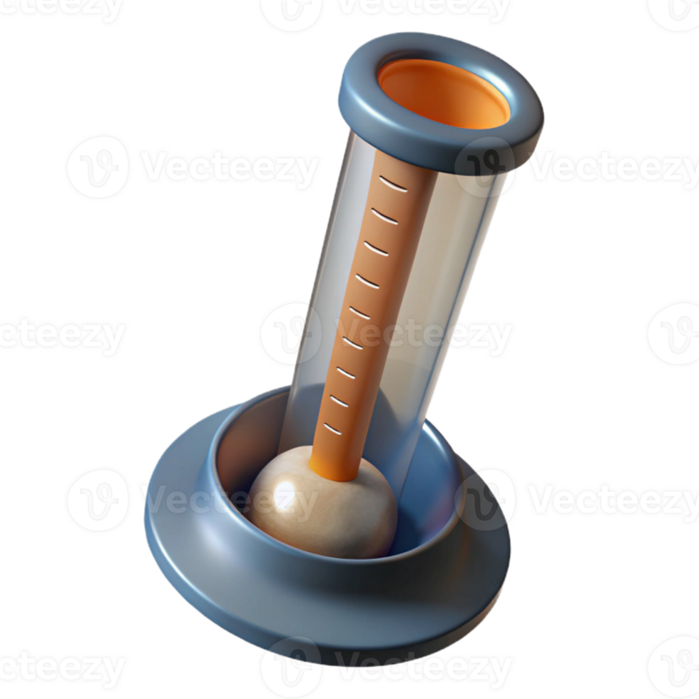 serene abstract Hydrometer in Graduated Cylinder Cutout detailed png