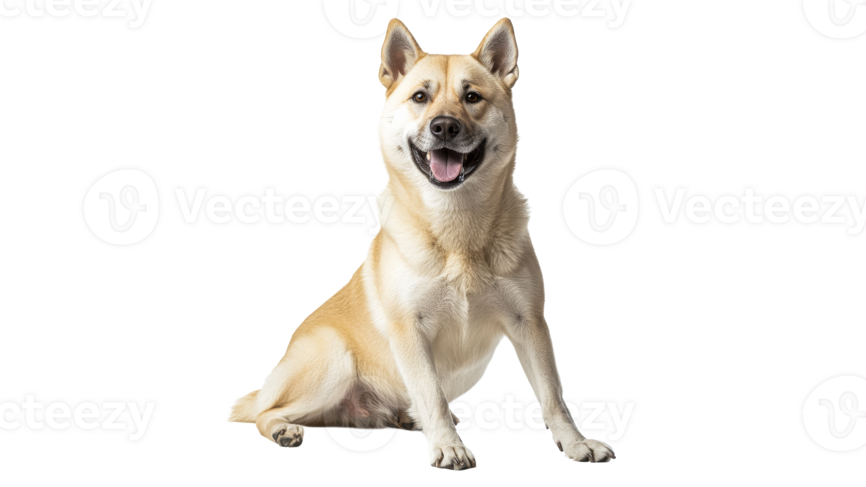 Happy dog posing with a cheerful expression png