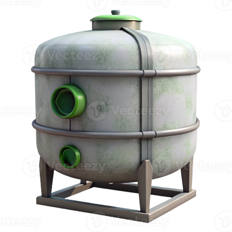 impressive artistic Hydroponic Nutrient Solution Tank Side View Isolated professional png