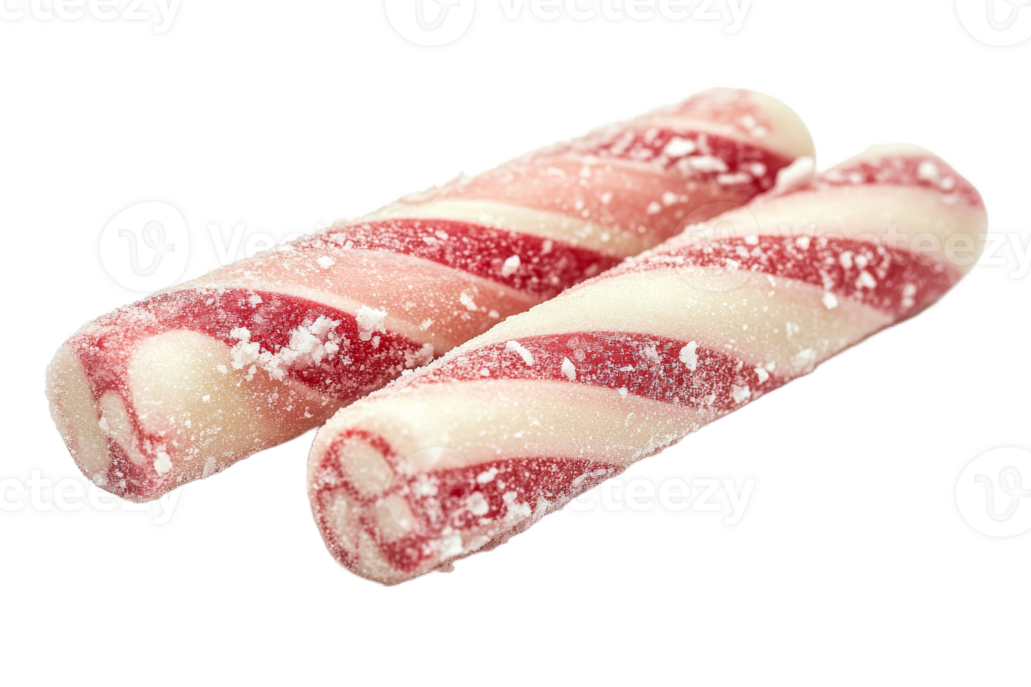 Red and white peppermint candy on a light surface png