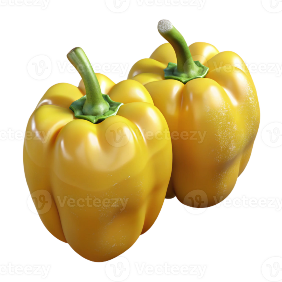 elegant abstract Hydroponic Peppers Yellow Isolated high resolution png
