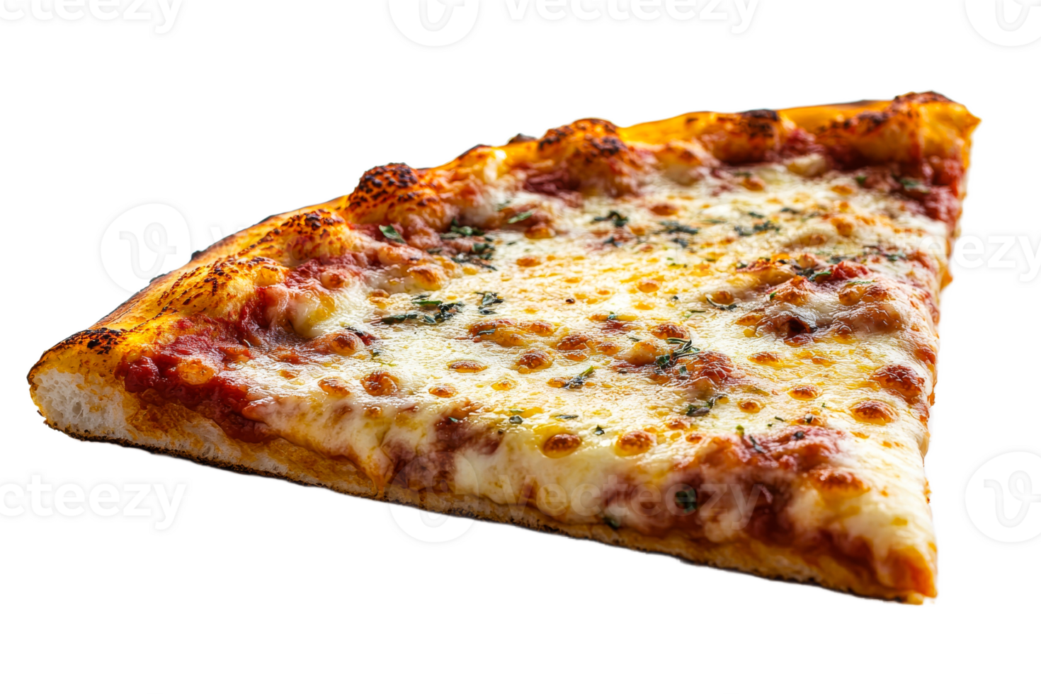 Slice of cheese pizza with golden crust png