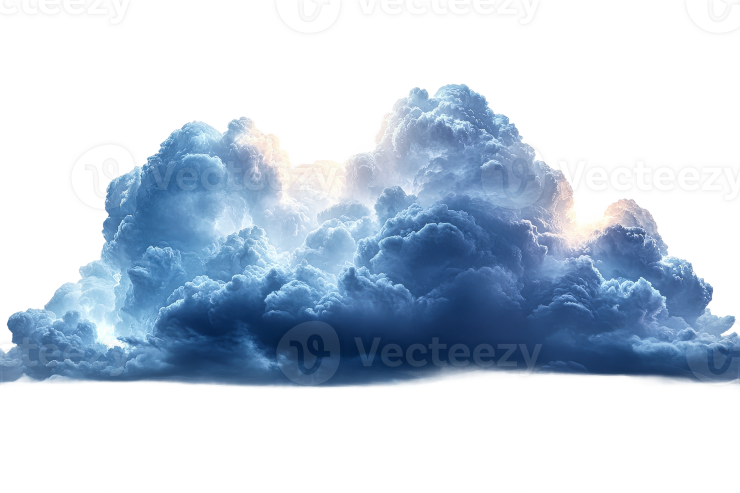 Blue and white clouds create a serene atmosphere png