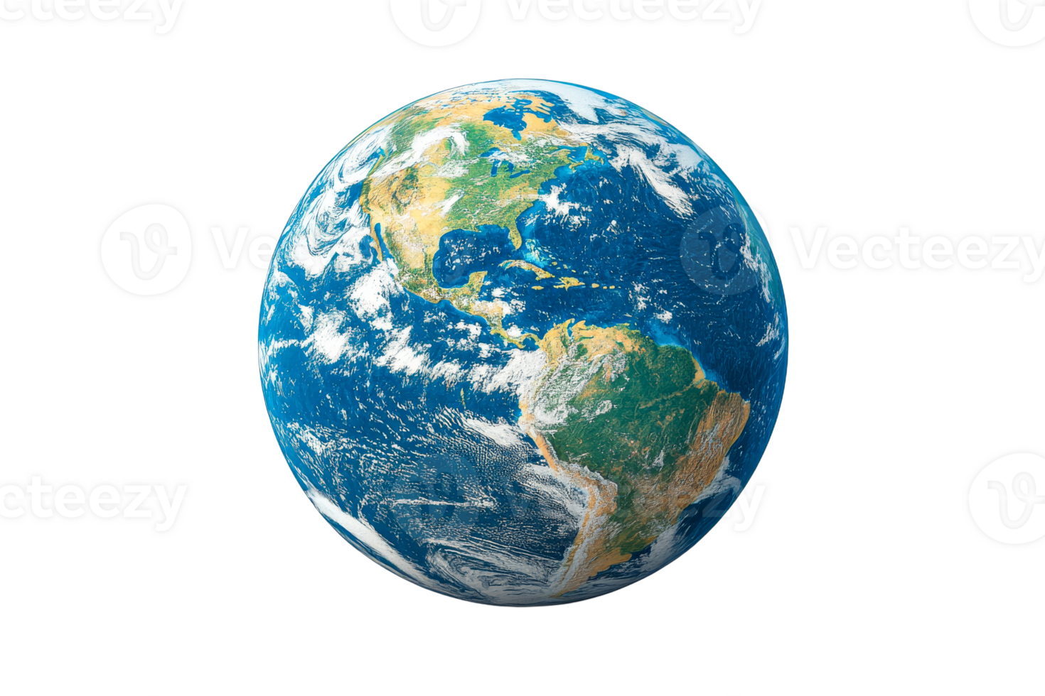 View of Earth from space showcasing continents png