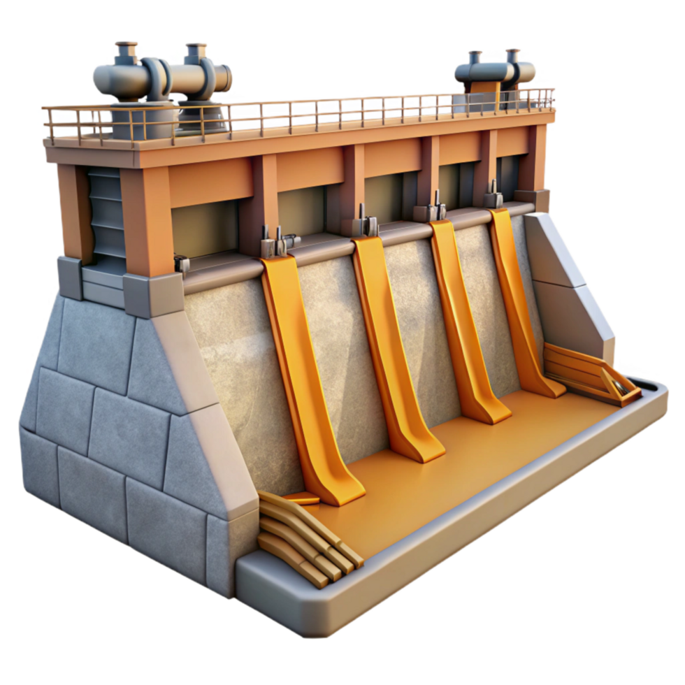 extraordinary contemporary Hydropower Plant Dam Wall Close Up Isolated genuine png