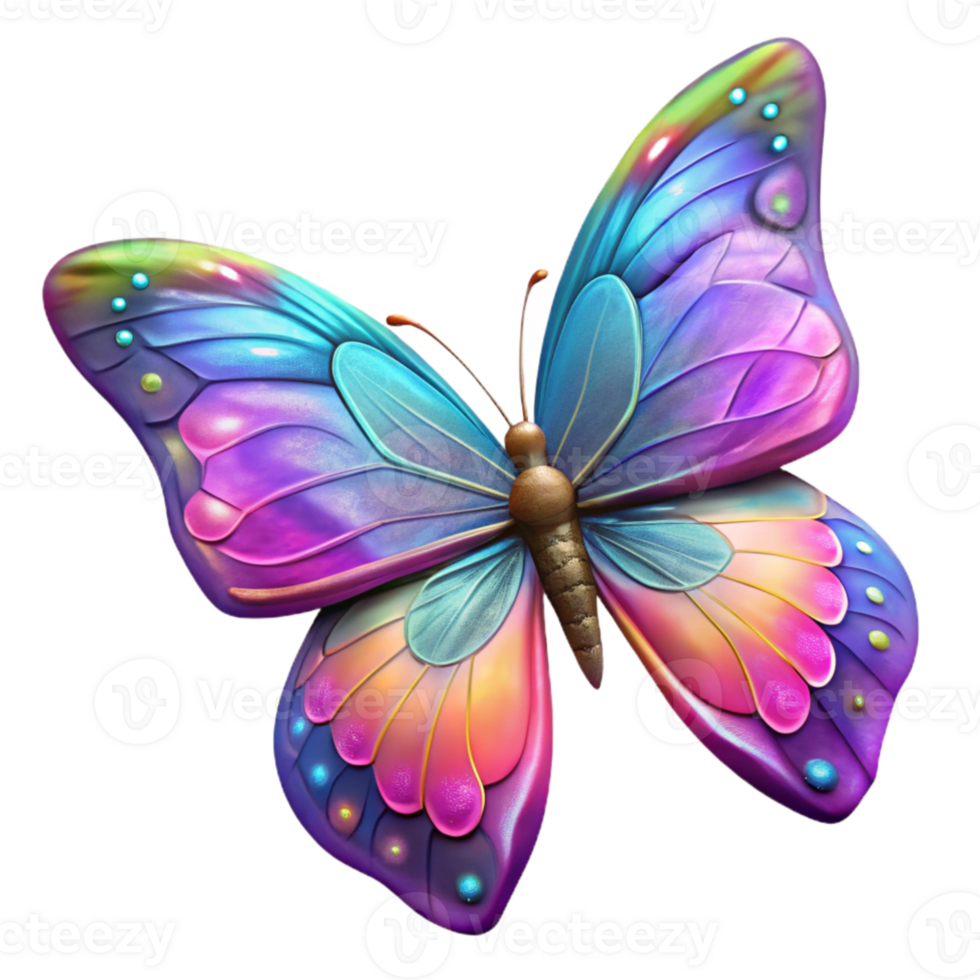beautiful minimalist Imagination Butterfly Transparent Background with Vibrant Wings high resolution png