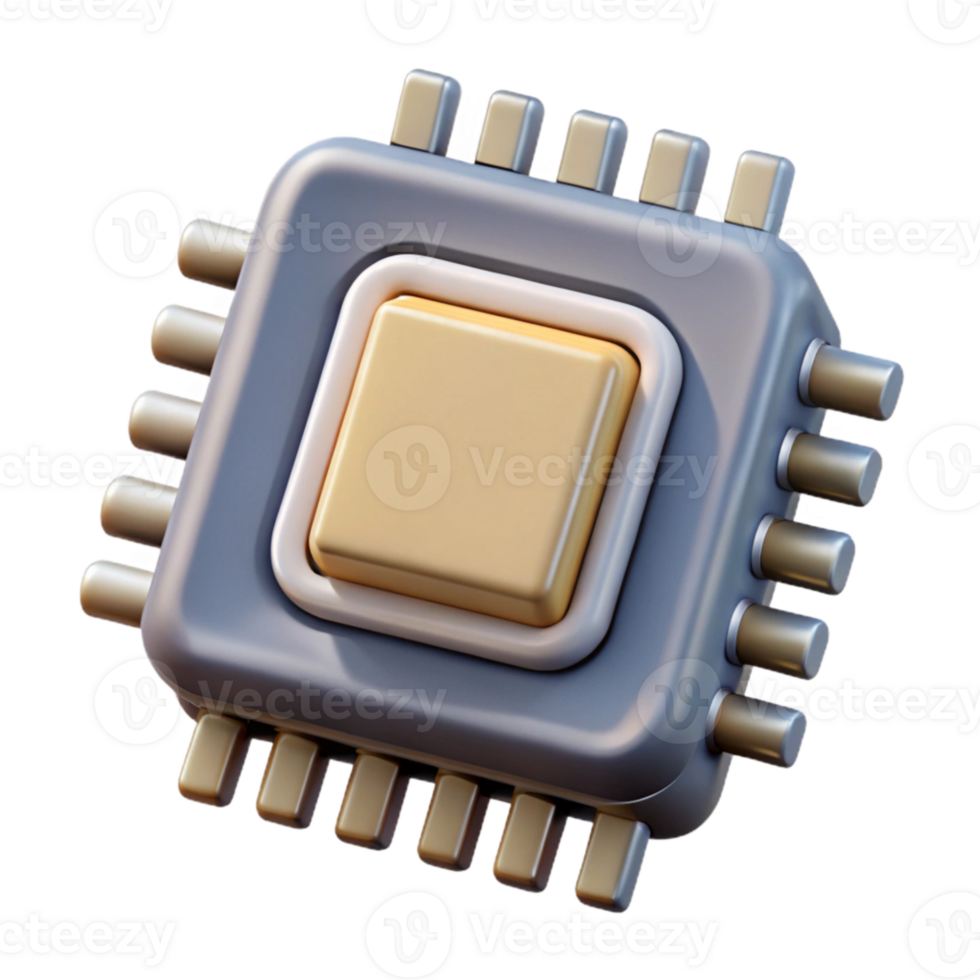 impressive minimalist Implant Microchip Detailed Render Isolated Element professional png