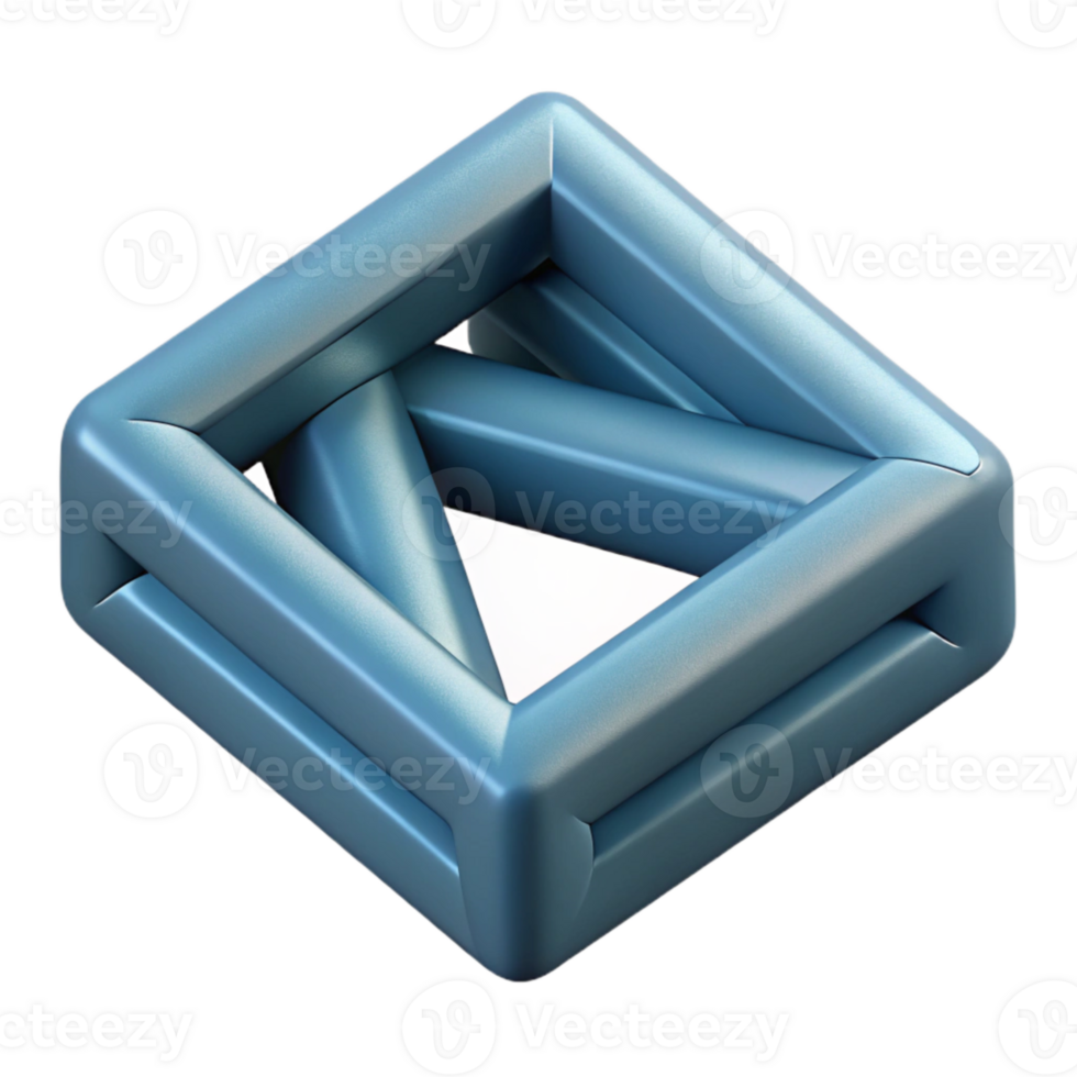serene vintage Impossible Geometry Isolated on Transparent Background high resolution png