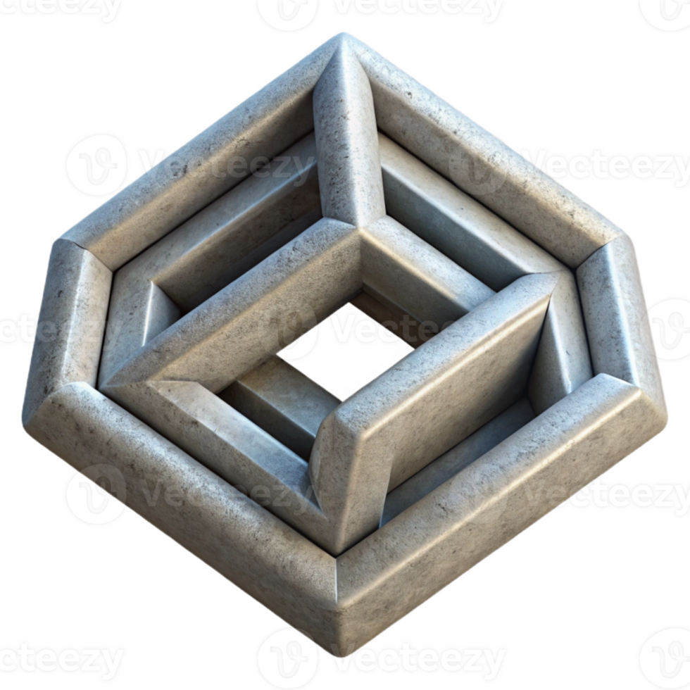 magnificent classic Impossible Geometry Isolated on Transparent Background premium png