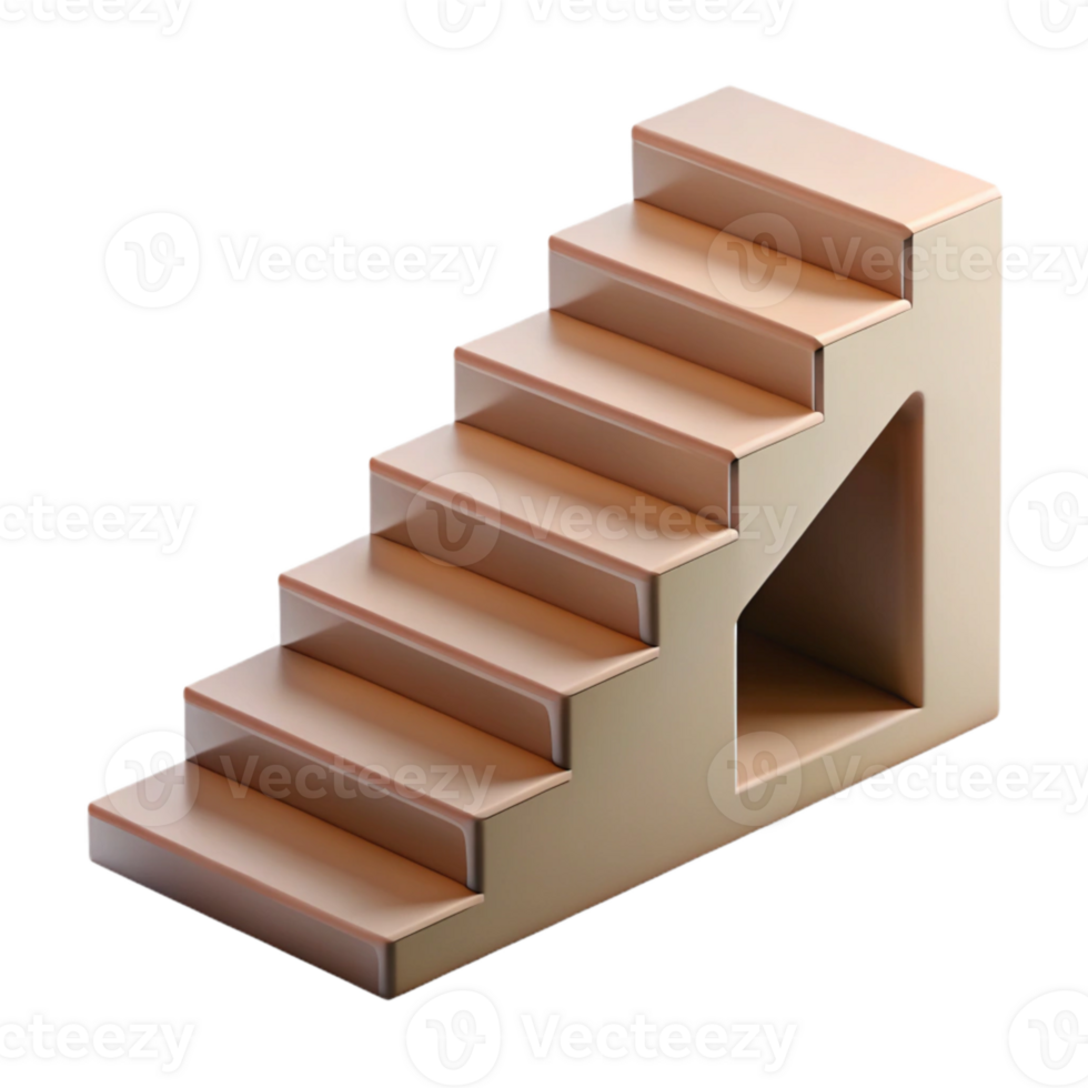 wonderful creative Impossible Staircase Cutout with High Contrast Lighting png