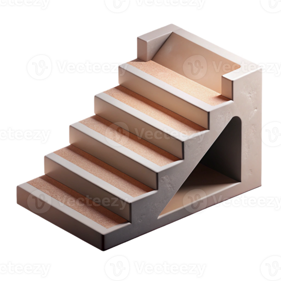 stunning classic Impossible Staircase Cutout with High Contrast Lighting high quality png