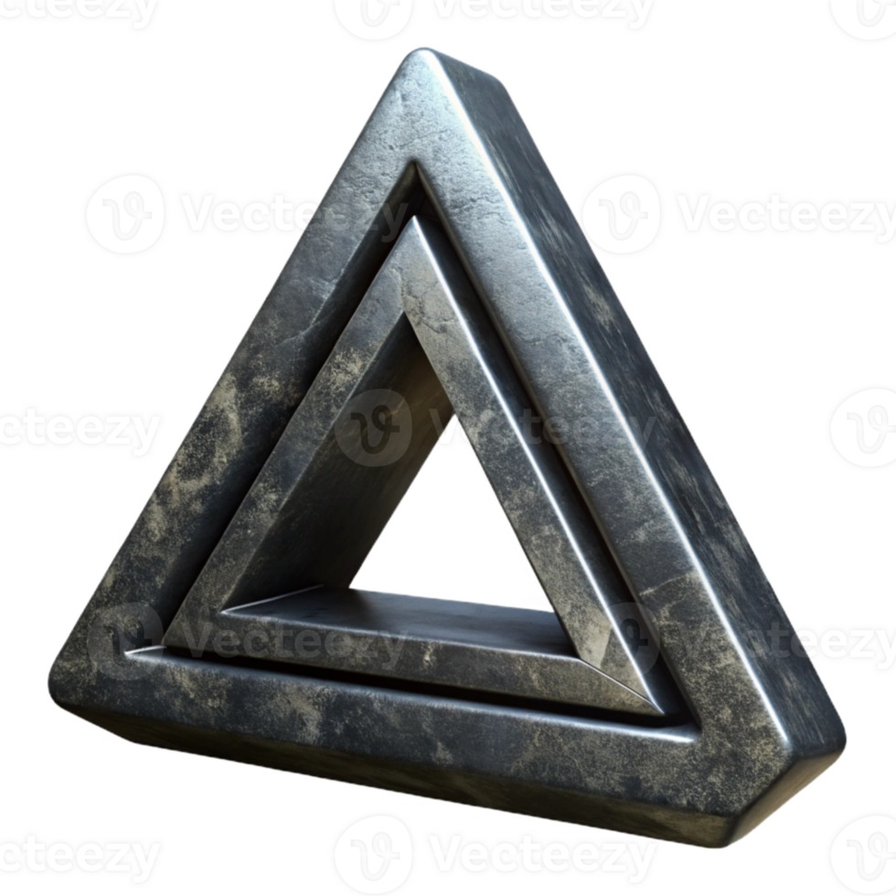 impressive traditional Impossible Triangle with Bold Black Outline high quality png