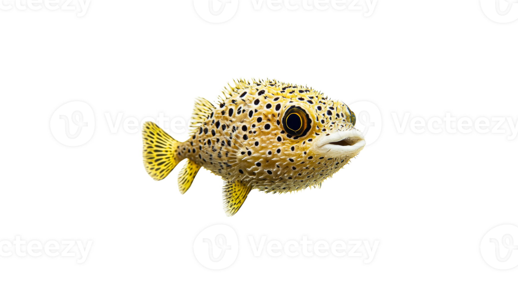 Colorful spotted fish swimming in clear water png