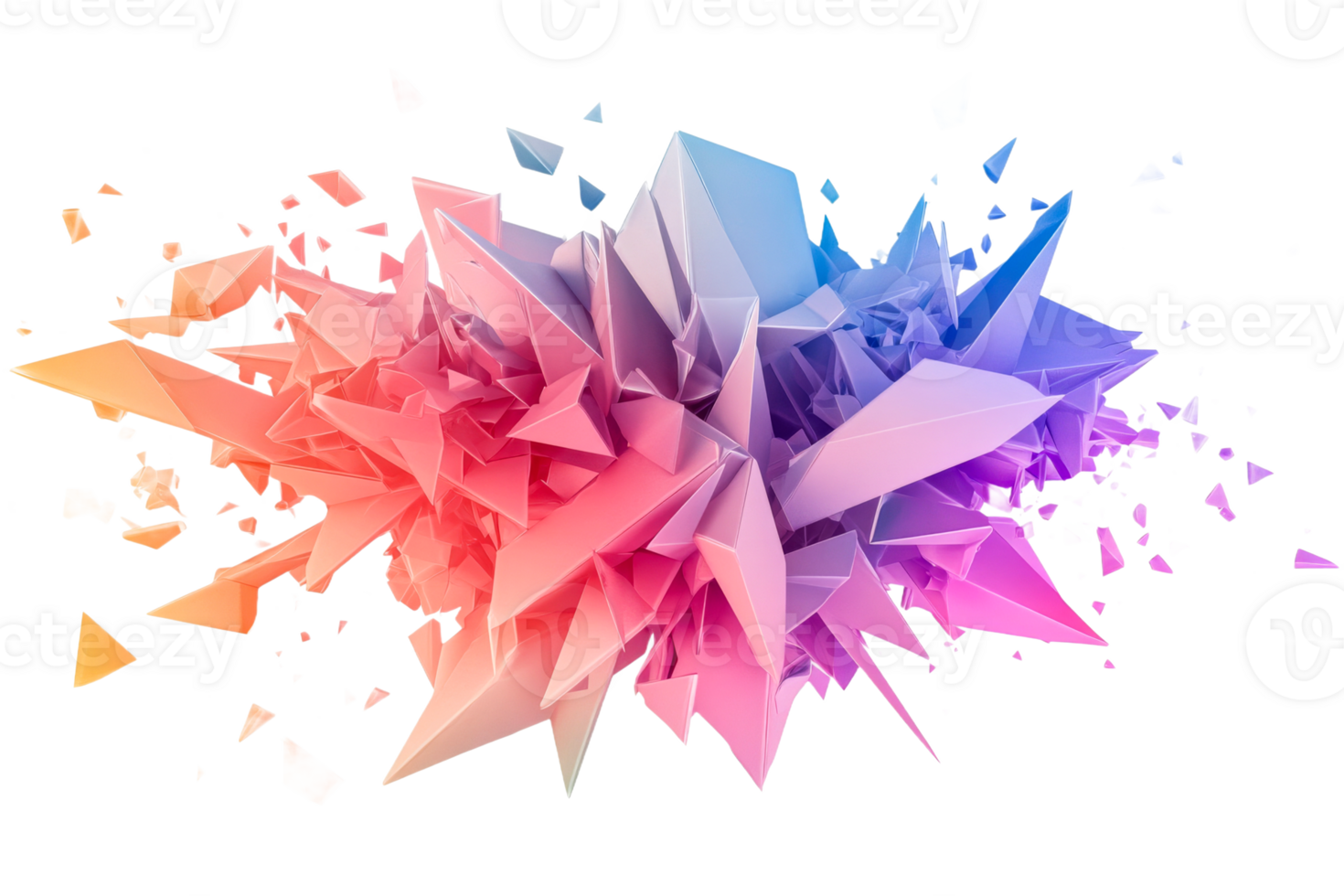 Colorful abstract geometric shapes in motion png